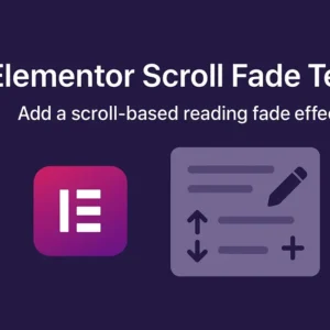 Elementor Scroll Fade Text Plugin