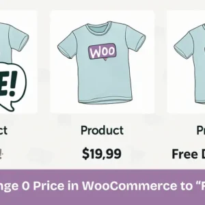 woocommerce change 0 price to free