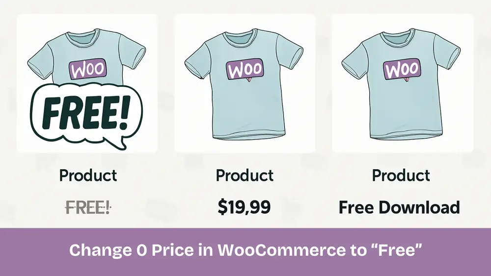 woocommerce change 0 price to free