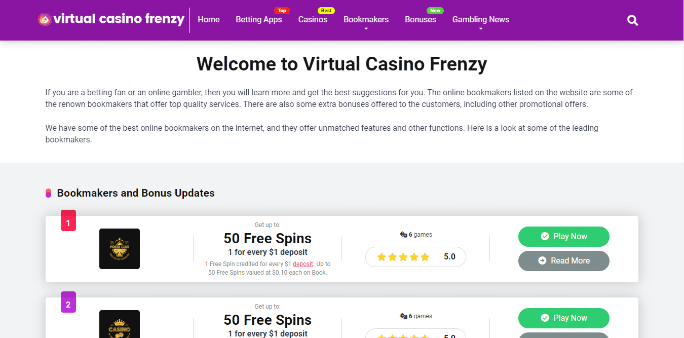 Virtual Casino Frenzy