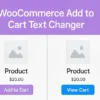 WooCommerce Add to Cart Text Changer