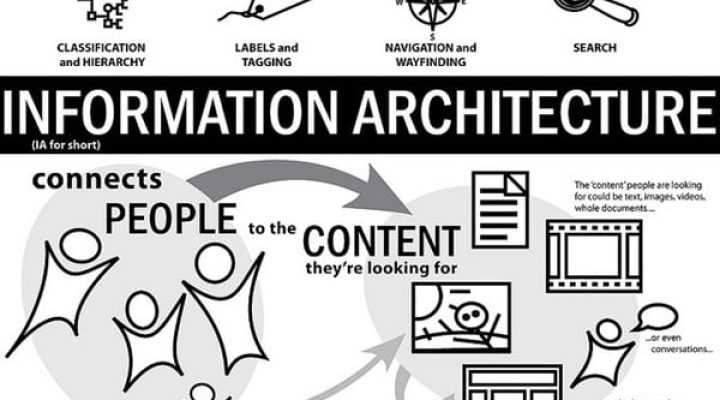 An informational infographic designed for web designers and developers in Kenya covering information architecture.