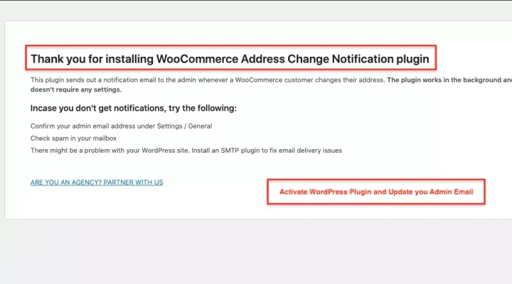 woocommerce address change email notification